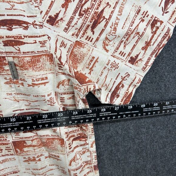 Woolrich Shirt Men’s Extra Large Fishing All Over Print Pattern Pocket Vintage - Picture 6 of 7